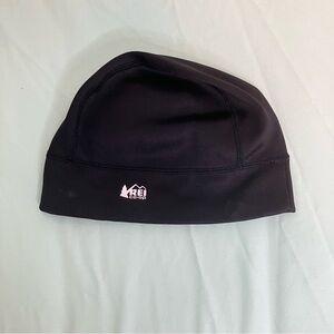 REI Black Kids Fleece-Lined Beanie Hat unisex one-size